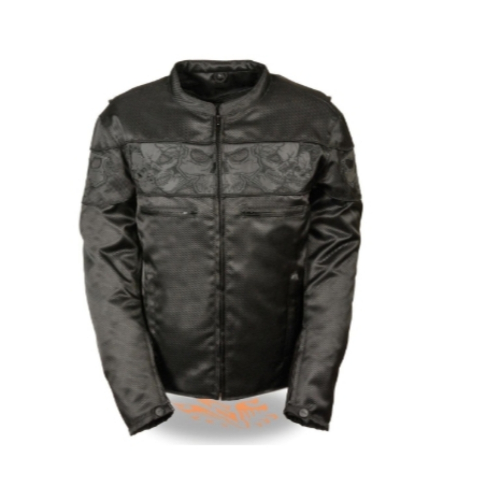 Milwaukee Leather Black Men's Motorcycle Jacket MPM1730 Size XL